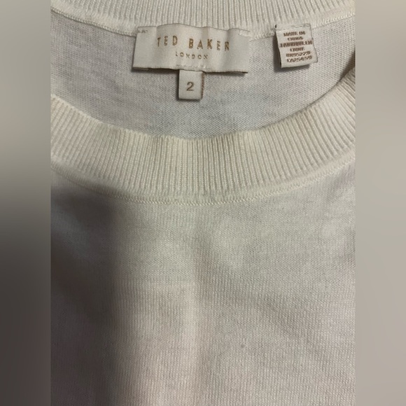 Ted Baker Size:2 Women Floral Knit Pleated Tunic Top Work Blouse Sleeveless - Picture 3 of 7